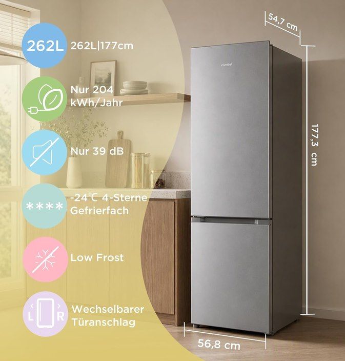 🧊 Comfee 262L Kühl-Gefrier-Kombination für 269,99€ (statt 320€) 🧊 Comfee 262L Kühl Gefrier Kombination für 269,99€ (statt 320€)