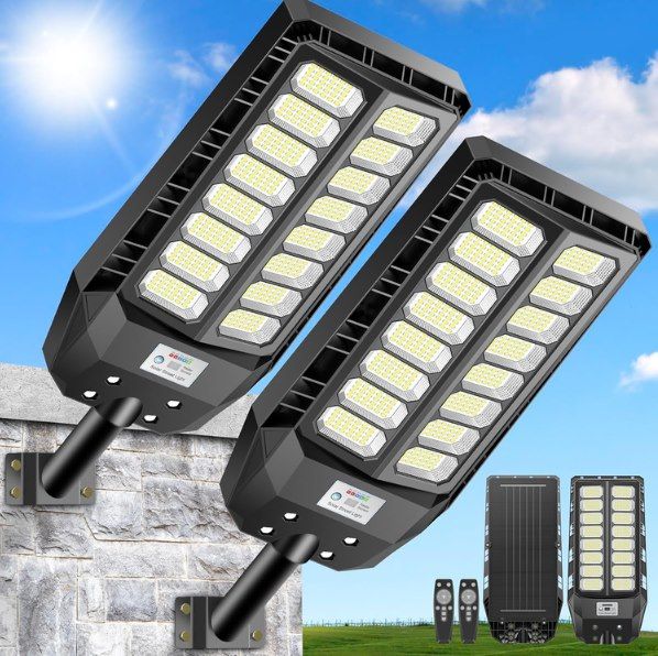 💡 2x Adewalk 900W Solar Straßenlaterne für Außen für 74,99€ (statt 150€)