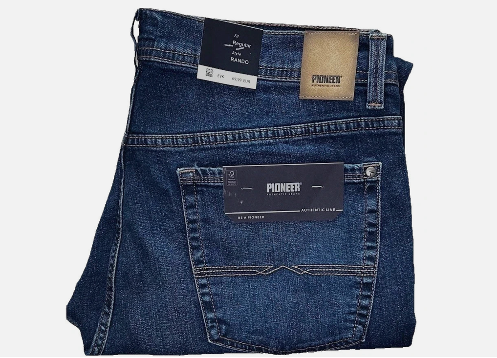 👖 Pioneer Rando Herren Jeans regular Fit Stretch Darkblue für 39,90€ (statt 60€)