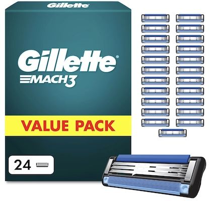 🪒 24er Pack Gillette Mach3 Rasierklingen für 35,99€ (statt 42€)