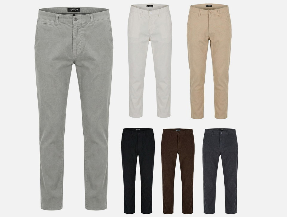 👖👖 Tazzio  A111 Herren Regular Fit Chino Cordhose für 33,52€ (statt 40€)