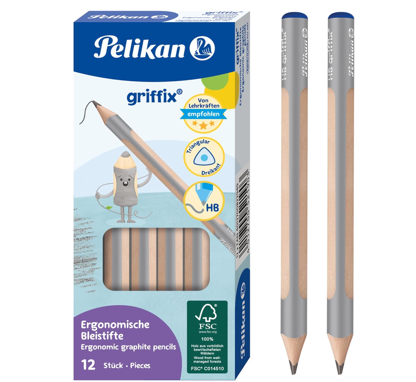 ✏️✏️ Pelikan griffix ergonomische Dreikant-Bleistifte aus Holz HB 12 Stück für 3,69€ (statt 15€) ⚡