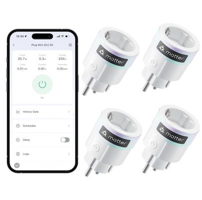 🔌 4er Pack SwitchBot WLAN Steckdose (mit Matter) für 31,44€ (statt 40€)