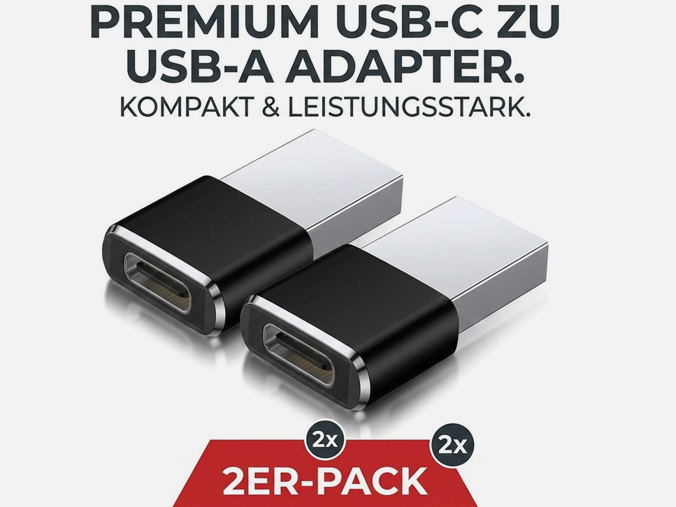 ⚙️ 2x USB-A auf USB-C Adapter 2.0 für Handy & Co. ab 4,99€ (statt 10€)
