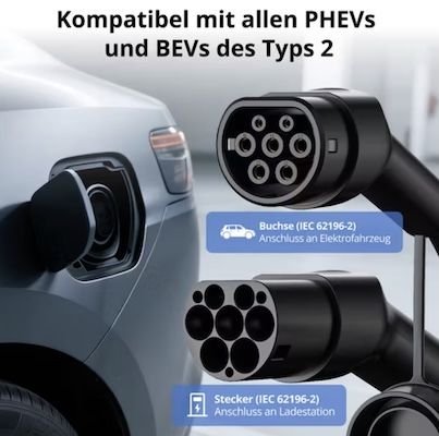 ⚡️ GONEO Typ 2 Ladekabel mit 22 kW 32A (5m Länge), 3-phasig für 64,99€ (statt 110€) ⚡️ GONEO Typ 2 Ladekabel mit 22 kW 32A (5m Länge), 3 phasig für 64,99€ (statt 110€)