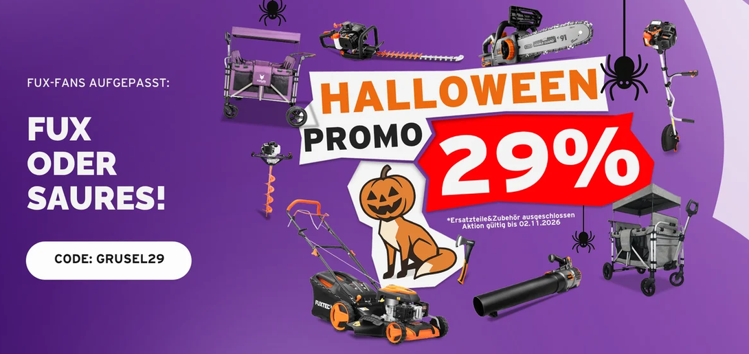 👩🌾 Fuxtec Halloween: 29% Rabatt auf (fast) ALLES - z.B. FX-CT700 Bollerwagen für 147,19€ (statt 214€) 👩🌾 Fuxtec Halloween: 29% Rabatt auf (fast) ALLES z.B. FX CT700 Bollerwagen für 147,19€ (statt 214€)