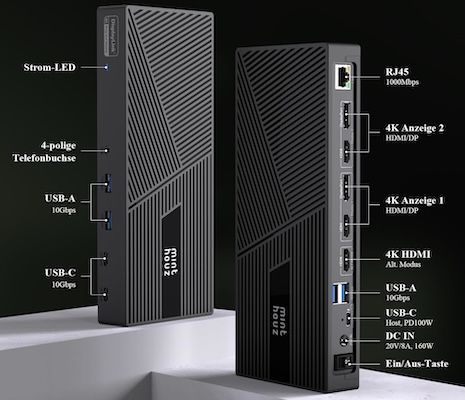 🖥️ Minthouz DisplayLink Dockingstation mit Netzteil für 81,49€ (statt 163€) 🖥️ Minthouz DisplayLink Dockingstation mit Netzteil für 81,49€ (statt 163€)