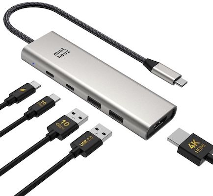 👨‍💻 Minthouz Multiport Hub (PD, HDMI & USB C/A) für 9,99€ (statt 20€)