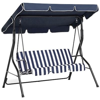 🤔 Fehler? ☀️ Beliani Retro Hollywood-Gartenschaukel, 3-Sitzer mit Sonnendach für 58€ (statt 170€)