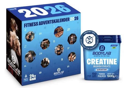 🍫 1,5kg 💪 Bodylab Riegel Adventskalender (2026) für 44,90€ (statt 55€) + 500g Creatine GRATIS 🍫 1,5kg 💪 Bodylab Riegel Adventskalender (2026) für 44,90€ (statt 55€) + 500g Creatine GRATIS