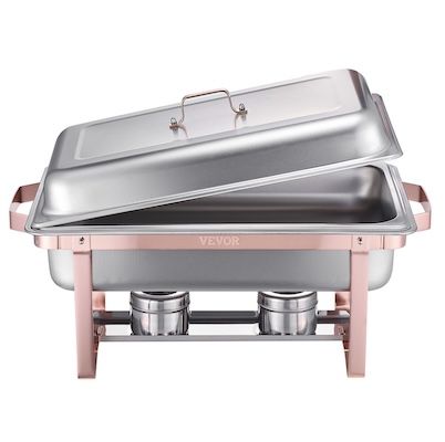 🍗 2x VEVOR Speisewärmer aus Edelstahl inkl. Brennstoffbehälter für 47,84€ (statt 58€)
