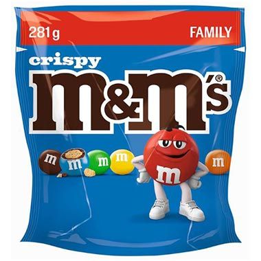 1,12kg 🍫 4x M&M’S Crispy Knusper Schokolinsen, je 281g ab 14,32€ (statt 20€)