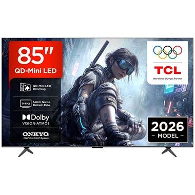📺 TCL 85T8D 85″ 4K UHD QD-Mini LED Smart TV mit 144Hz für 1.059€ (statt 1.299€)