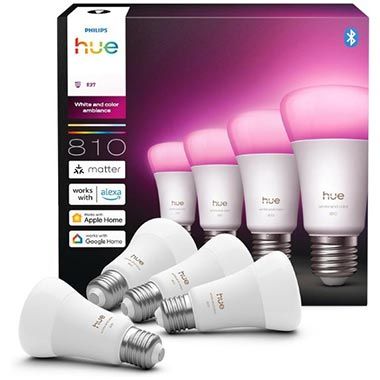 💡 4er Pack Philips Hue Smart LED A60 Lampen, E27 für 115,78€ (statt 134€)