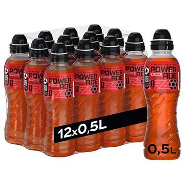 🍹 12er Pack Powerade Sports Attack Elektrolytgetränk ab 9,62€ (statt 15€) – 0,80€/Flasche