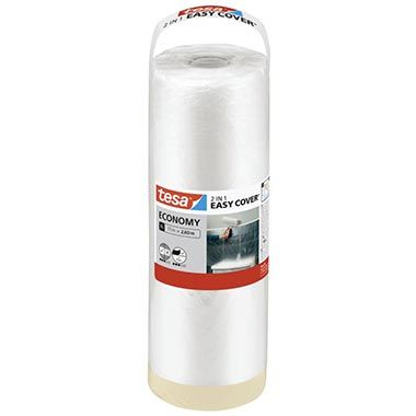 🖌️ tesa Easy Cover Economy Folie für Malerarbeiten, 17m x 260cm für 5,99€ (statt 10€)