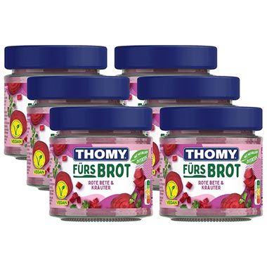 🍞 6er Pack Thomy Brotaufstrich Rote Bete & Kräuter ab 7,79€ (statt 11€)