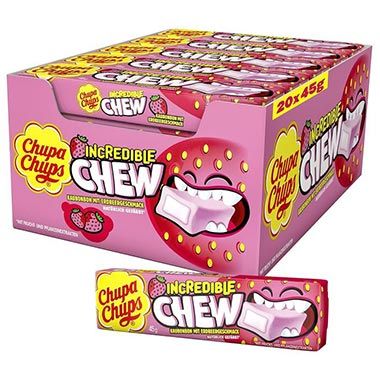 🍓 20er Pack Chupa Chups Incredible Chew Erdbeere ab 15,98€ (statt 23€)