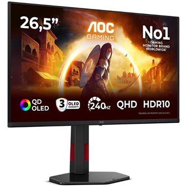 🖥️ AOC Q27G4ZDR 27″ WQHD QD-OLED Gaming Monitor mit 240Hz für 276,47€ (statt 329€)