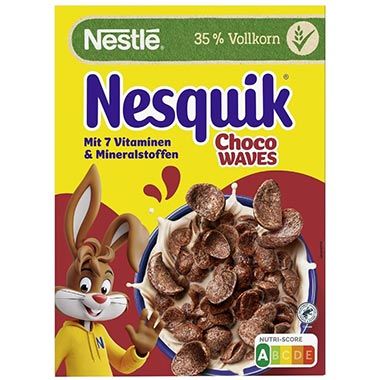 1,32kg 🥣 4x Nestlé Nesquik Choco Waves Knusper-Frühstück ab 9,26€ (statt 16€)