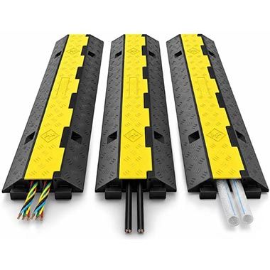 🔌 3er Pack Vevor Kabelschutzmatten mit 2 Kanälen, 101x25x5cm für 29,90€ (statt 40€)