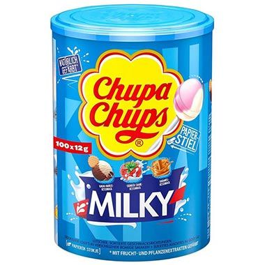 1,2kg 🍭 100er Pack Chupa Chups Milky Lutscher-Dose ab 12,90€ (statt 21€)
