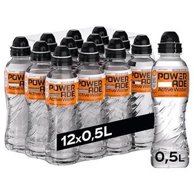 🍊 12er Pack Powerade Active Water Mandarine-Orange ab 9,99€ (statt 19€) – 0,83€/Flasche