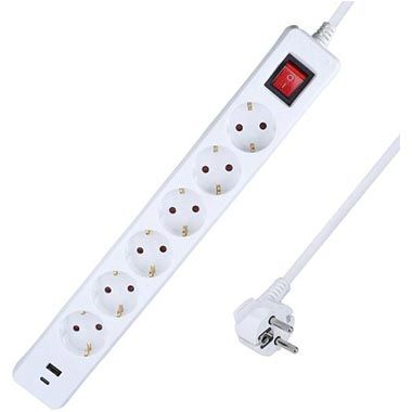 🔌 as – Schwabe 6-Fach Steckdosenleiste mit 2 USB-Ports für 13,78€ (statt 19€)