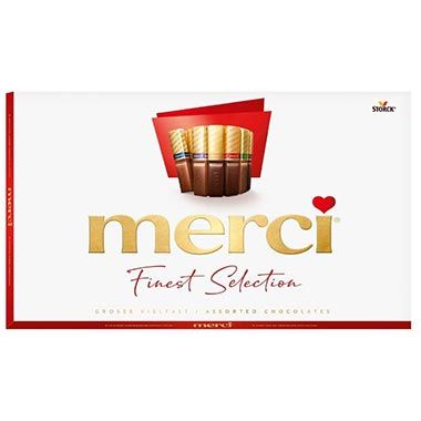 1,6kg 🍫 4 x 400g Merci Finest Selection Große Vielfalt Pralinen ab 23,77€ (statt 34€)