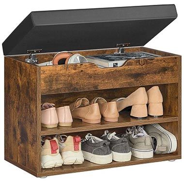 👞 Vasagle Schuhbank mit 3 Ebenen & Sitzkissen, 30x60x44cm für 29,99€ (statt 43€)