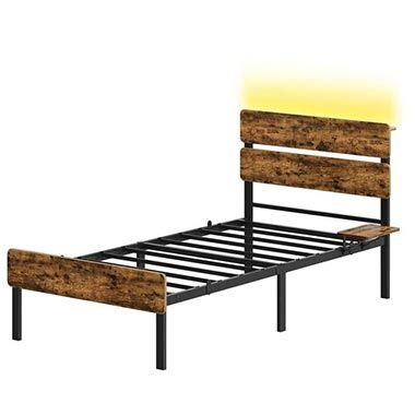 🛏️ VASAGLE Einzelbettgestell mit LED-Beleuchtung, 90x200cm für 65,99€ (statt 94€)