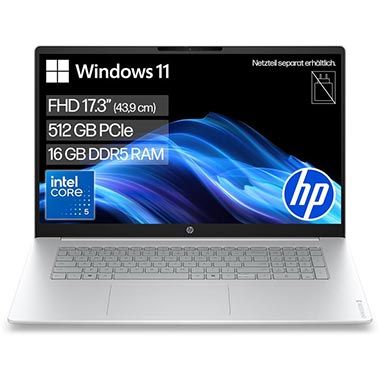 💻 HP OmniBook 3 mit 17,3″ FHD, + Intel Core 5, 16GB/512GB für 743,69€ (statt 829€)