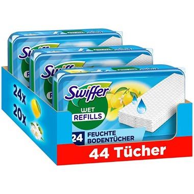 🧽 44er Pack Swiffer Wet Bodenwischer Nachfüller ab 11,39€ (statt 18€)