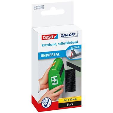 🖼️ tesa On & Off Klettband zum Aufkleben, 2cm x 100cm ab 3,79€ (statt 6€)