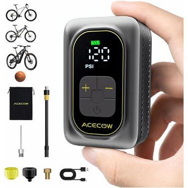 💨 Acecow Mini Elektrische Fahrradpumpe mit bis zu 8 Bar für 29,99€ (statt 60€)