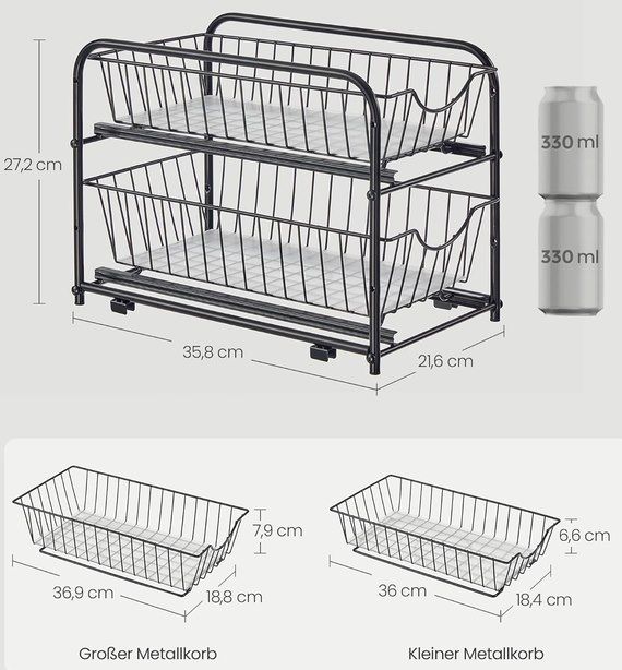 🧂 SONGMICS Schrankorganizer mit 2 Ebenen & Metallkörben für 14,24€ (statt 19€) 🧂 SONGMICS Schrankorganizer mit 2 Ebenen & Metallkörben für 14,24€ (statt 19€)