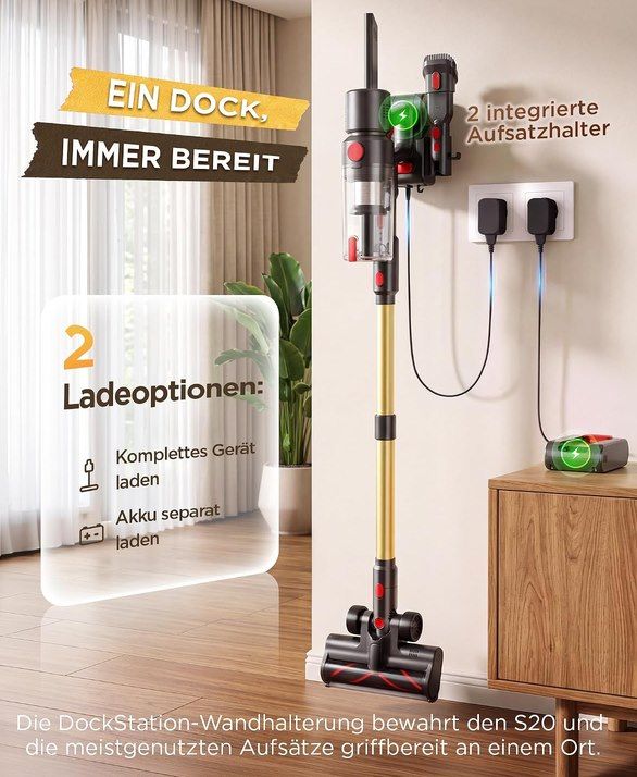 🧹 Slivamo S20 Akku Staubsauger mit 680W & bis zu 65 Min für 88€ (statt 140€) 🧹 Slivamo S20 Akku Staubsauger mit 680W & bis zu 65 Min für 88€ (statt 140€)