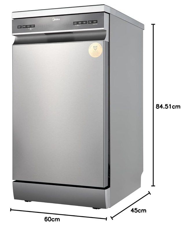 🍴 Midea Spülmaschine 45cm Freistehend & Unterbaufähig mit App für 328,93€ (statt 436€)