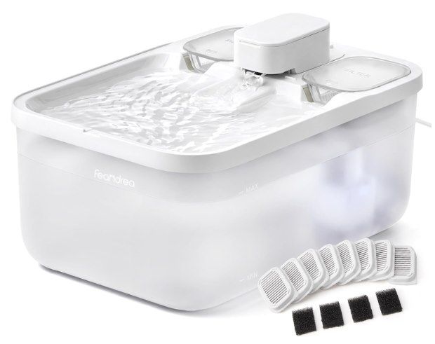 💦 Feandrea 4,5L Trinkbrunnen für Katzen inkl. 8 Filter & 4 Schwämme für 18,75€ (statt 25€)
