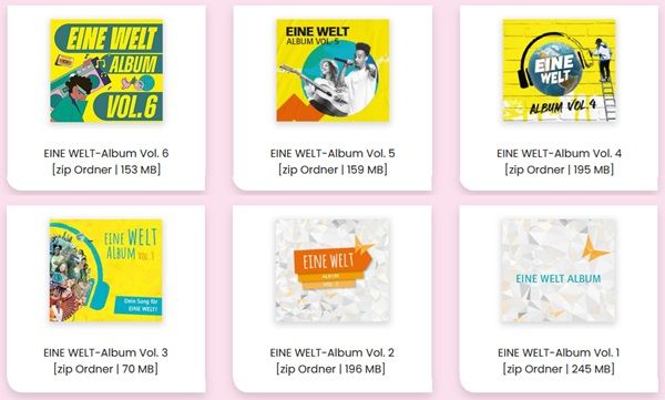 💿 Gratis: Song Contest EINE WELT ALBUM Vol.1 bis 6
