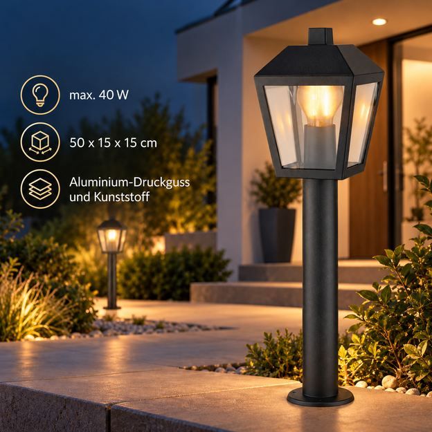 💡 Vigevano Außensockelleuchte, E27, 40W, 50x15x15cm für 24,79€ (statt 45€) 💡 Vigevano Außensockelleuchte, E27, 40W, 50x15x15cm für 24,79€ (statt 45€)
