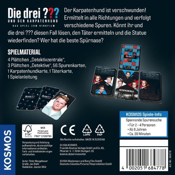 🎲 Kosmos Die drei ??? und der Karpatenhund Spiel für 6,83€ (statt 11€)