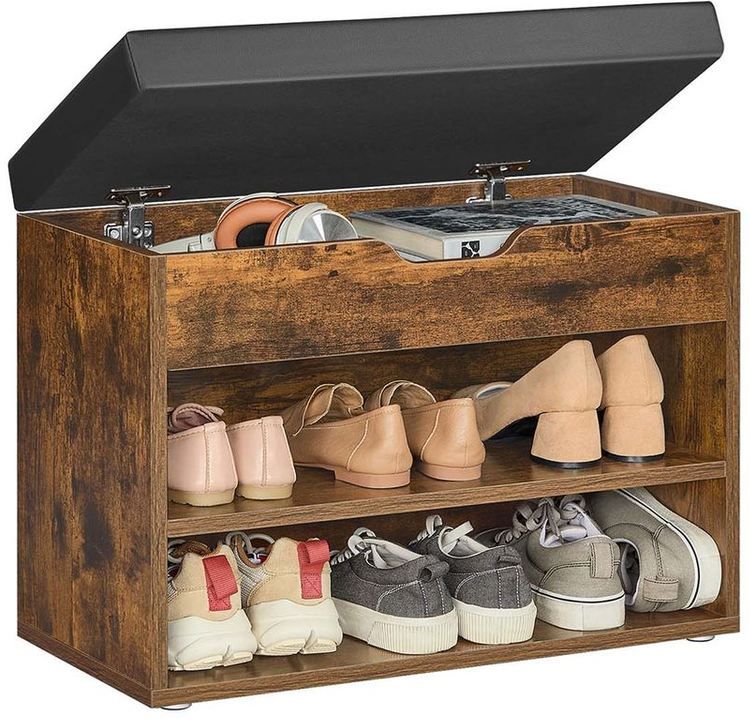 👞 Vasagle Schuhbank mit 3 Ebenen & Sitzkissen, 30x60x44cm für 29,99€ (statt 43€)