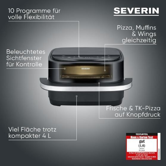 🍟 Severin FR 2464 Pizza & More Heißluftfritteuse für 64,38€ (statt 80€) 🍟 Severin FR 2464 Pizza & More Heißluftfritteuse für 64,38€ (statt 80€)