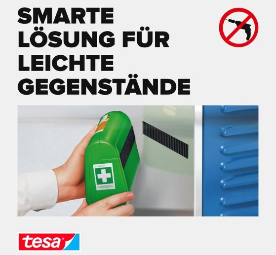 🖼️ tesa On & Off Klettband zum Aufkleben, 2cm x 100cm ab 3,79€ (statt 6€)