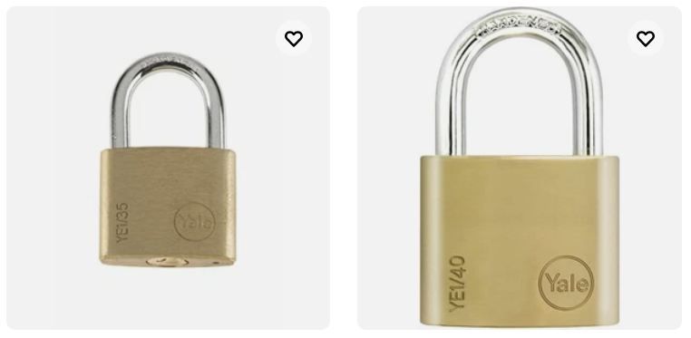 🔐 2 für 1: Yale Vorhängeschlösser in versch. Ausführungen   z.B. 2x 30mm für 9,98€ (statt 20€)