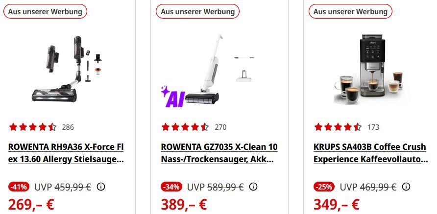 🔥 Media Markt Herbst-Highlights mit Krups, Tefal, Rowenta & WMF - z.B. OptiGrill für 89€ (statt 130€) 🔥 Media Markt Herbst Highlights mit Krups, Tefal, Rowenta & WMF z.B. OptiGrill für 89€ (statt 130€)