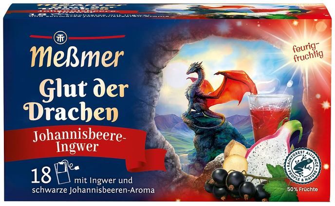 🍵 4 x 18er Pack Meßmer Glut der Drachen mit Ingwer & Johannisbeer Tee ab 7,20€ (statt 10€)
