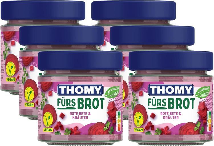 🍞 6er Pack Thomy Brotaufstrich Rote Bete & Kräuter ab 7,79€ (statt 11€)