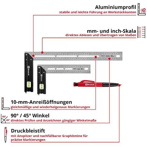 📏 Einhell Anschlagwinkel-Set, 200 / 400mm, 2-tlg. für 33,94€ (statt 50€) 📏 Einhell Anschlagwinkel Set, 200 / 400mm, 2 tlg. für 33,94€ (statt 50€)